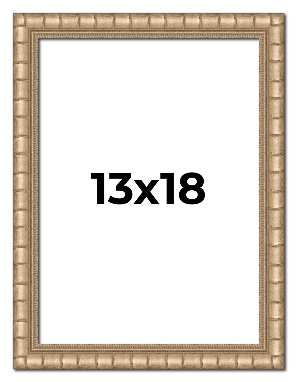 13x18 Modern Bamboo Picture Frame with UV-Resistant Acrylic & Acid Free Backing, Available in 5 Finishes - Gold, Silver, Brown, Black, and Natural